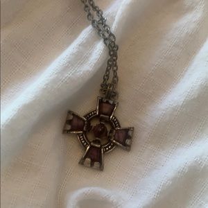 Vintage purple amethyst cross